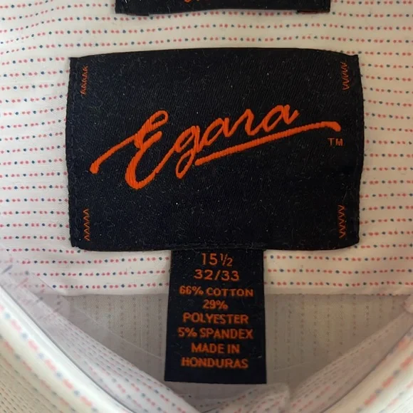 Ezra White Dress Shirt Classic Collar Textured Fabric - Picture 5 of 5